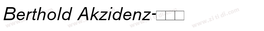 Berthold Akzidenz字体转换